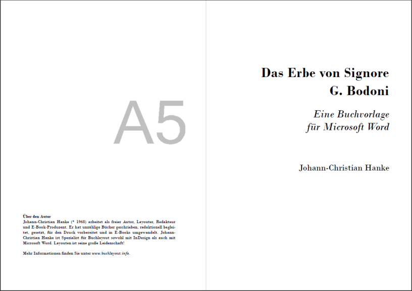 Attraktive Vorlage Fur Selfpublisher Das Erbe Von Bodoni Jetzt Auch In A5 Satz Und Layout Fur Selfpublisher