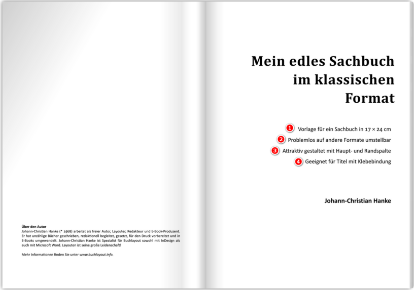 Buchlayout.info präsentiert: Mein edles Sachbuch im klassischen Format 17 × 24 mit Marginalien