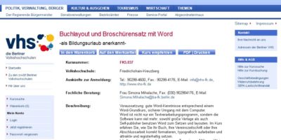 8.-9.5.2017: Kurs zu Buchlayout und Broschürensatz mit Word in Berlin, gehalten von Johann-Christian Hanke